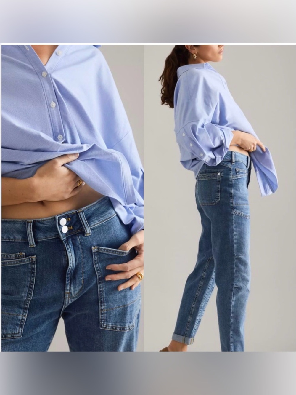 Anthropologie Pilcro Wanderer Mid-Rise Relaxed Jeans Lonnie Wash Size 29 NWOT - Picture 6 of 16